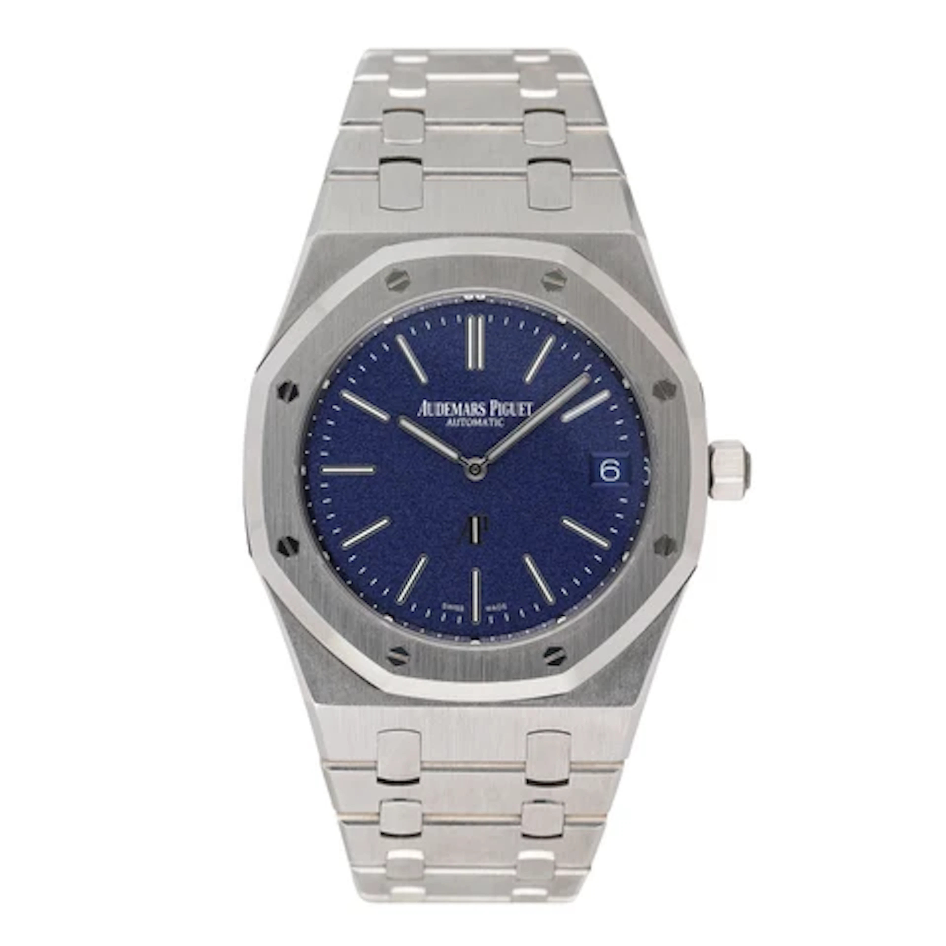 Audemars Piguet Royal Oak 16202BC Blue Dial Mens Watch Box Papers