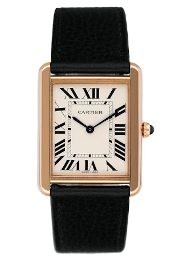Cartier Tank Solo W5200025 18K Rose Gold Watch Box Papers
