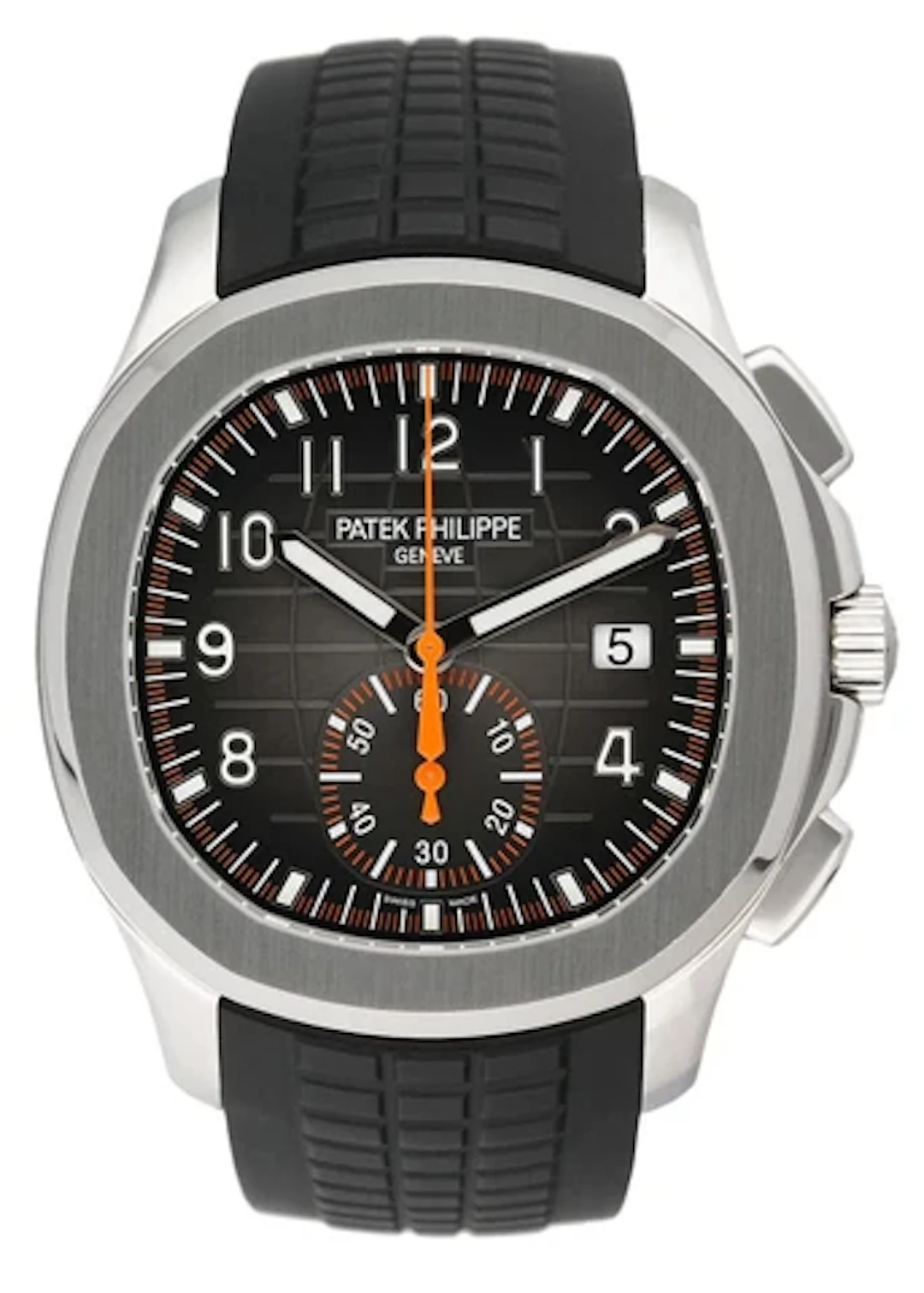 Patek Philippe 5968A Aquanaut Chronograph Black Dial Mens Watch Box Papers