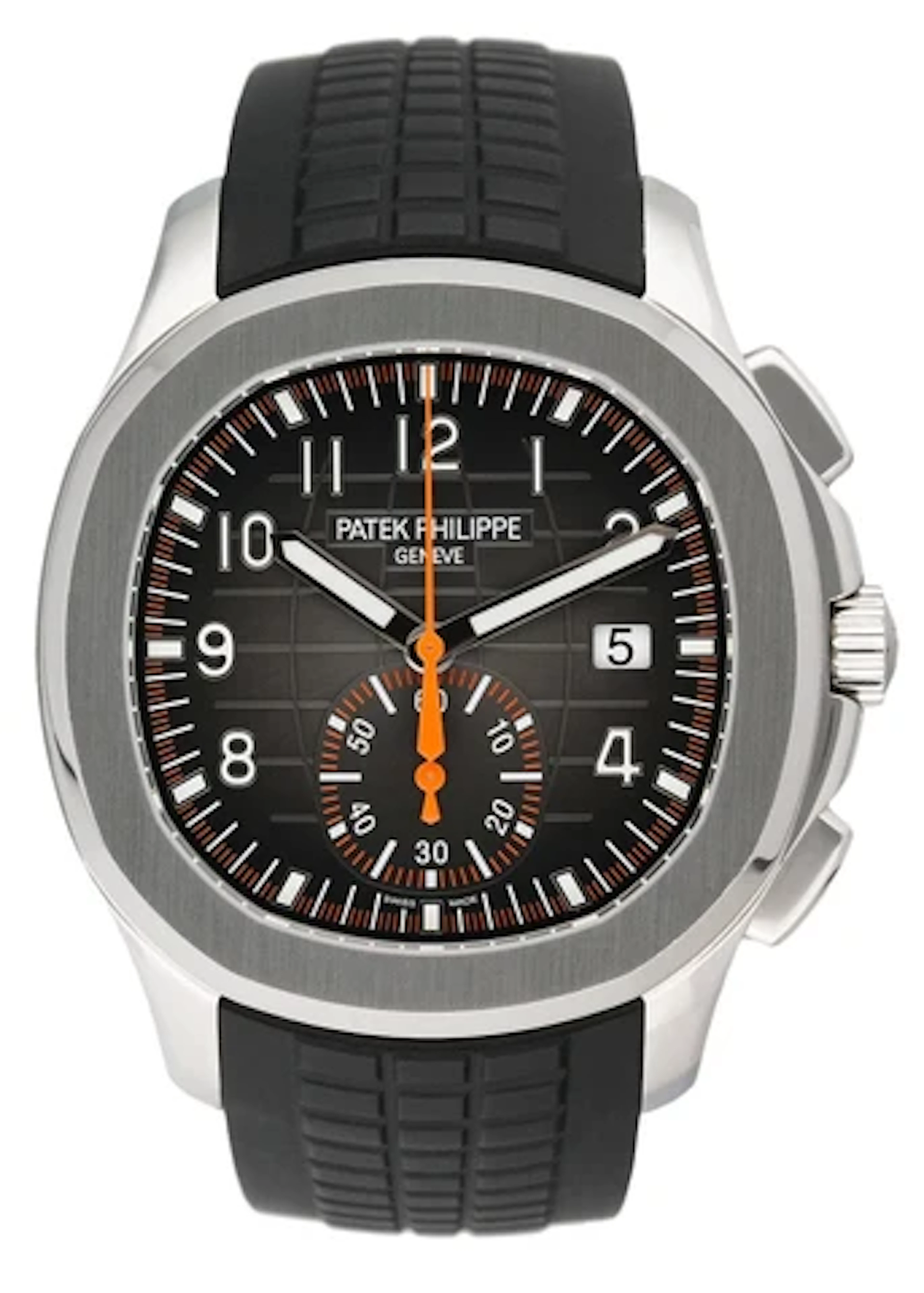 Patek Philippe 5968A Aquanaut Chronograph Black Dial Mens Watch Box Papers