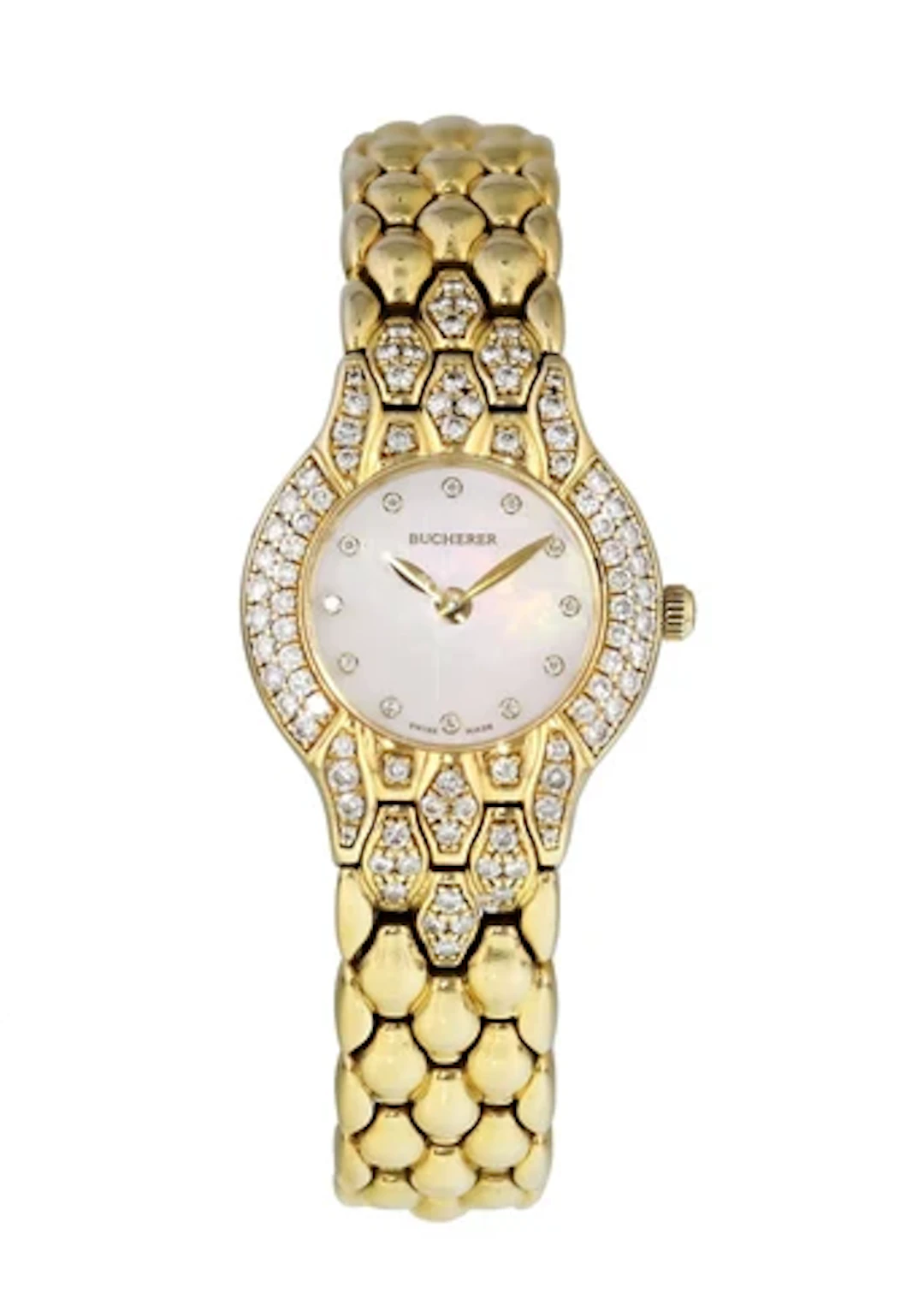Bucherer Medea Pearl Dial Yellow Gold Ladies Watch