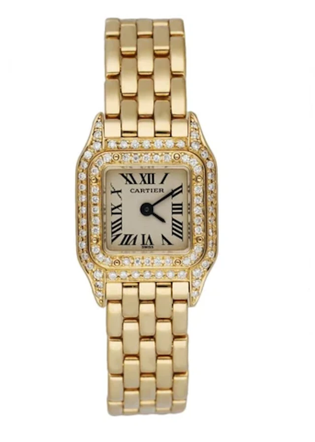 Cartier Panthere Mini 1131-1 18K Yellow Gold & Diamond Set Ladies Watch