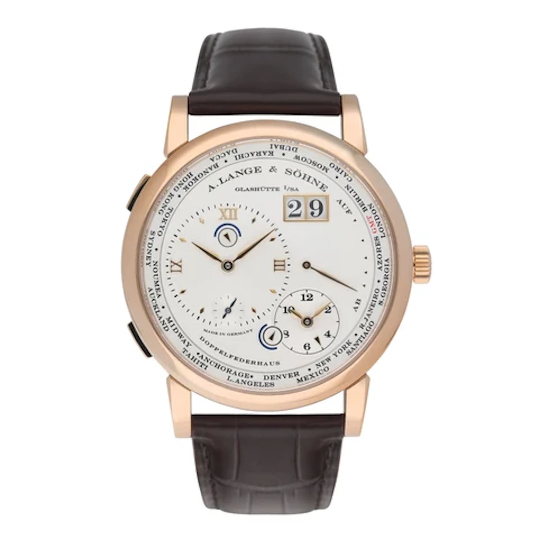 A. Lange & Sohne Lange 1 116.032 Silver Dial 18K Rose Gold Mens Watch