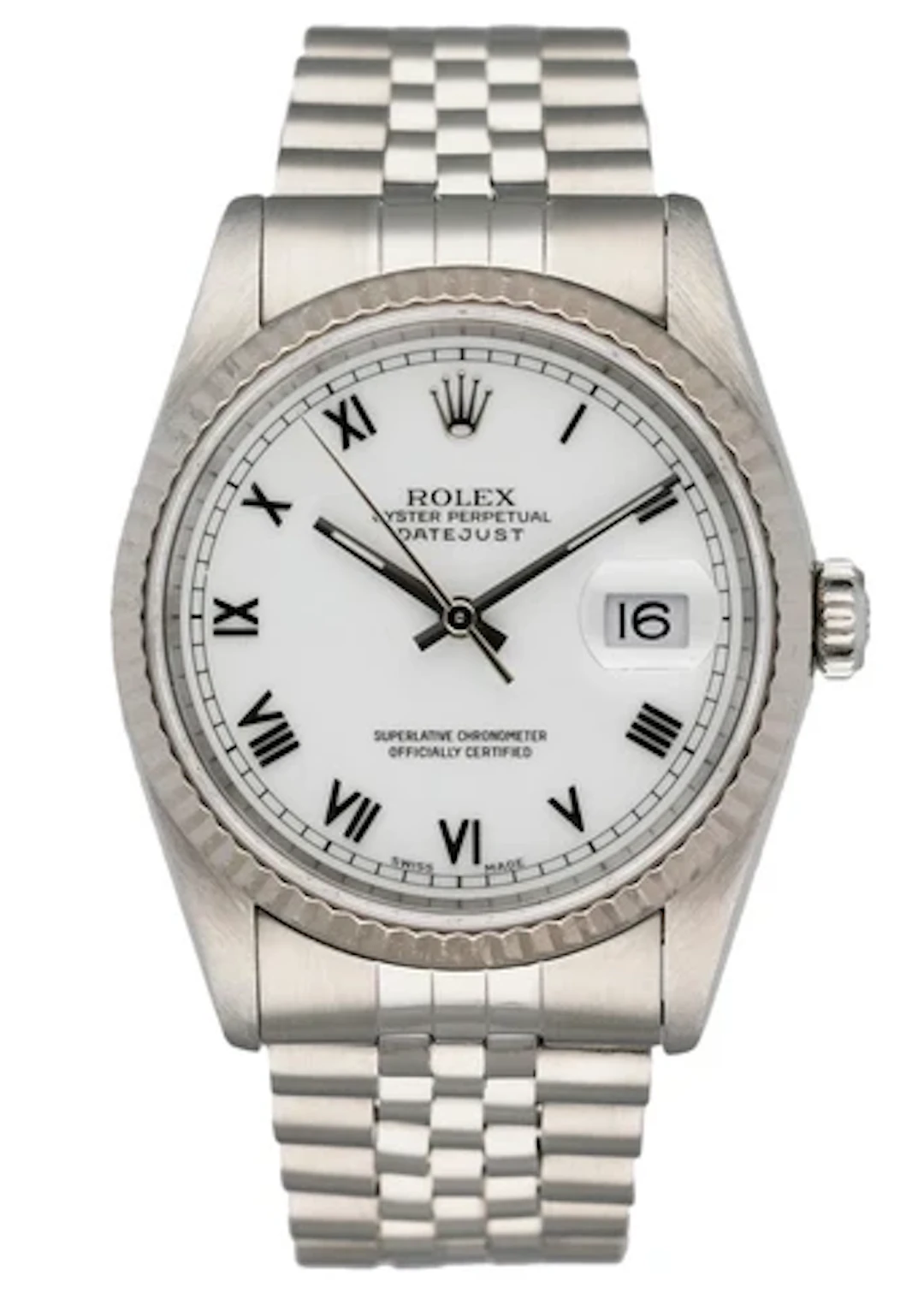 Rolex Datejust 16234 White Dial Mens Watch