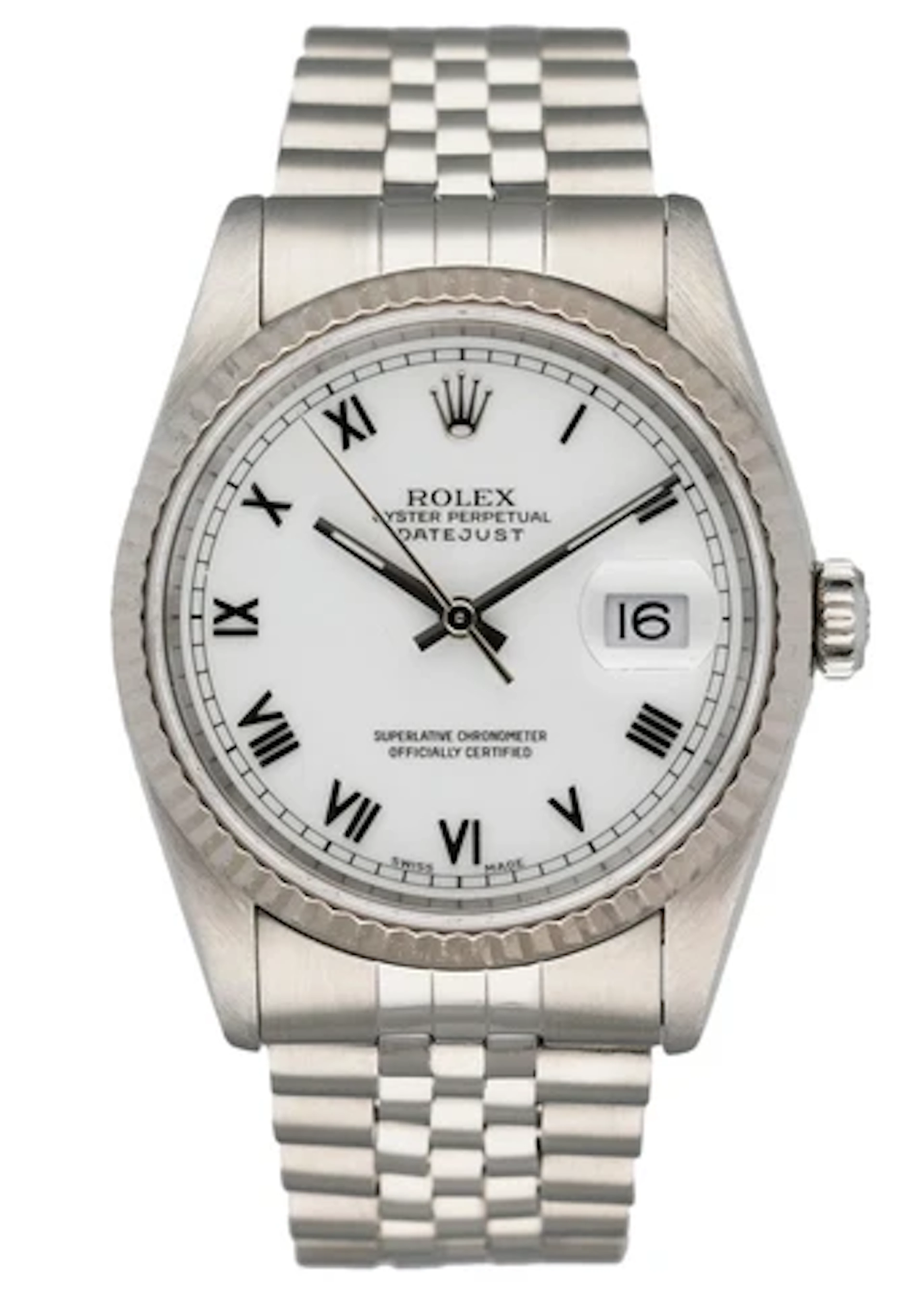 Rolex Datejust 16234 White Dial Mens Watch