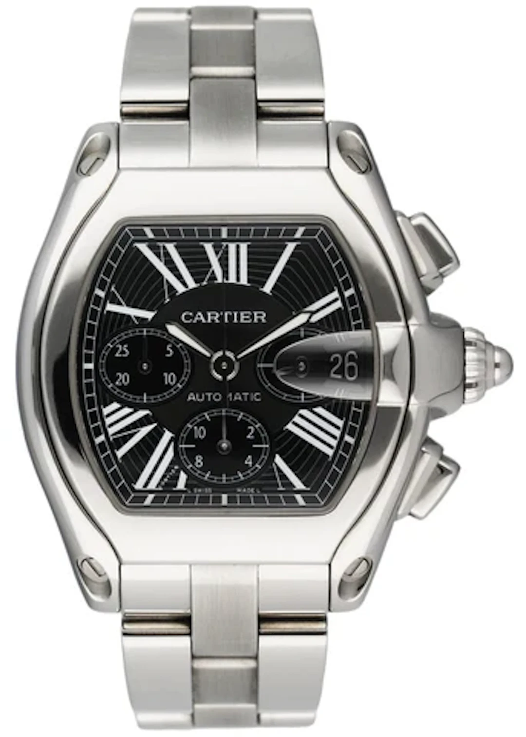 Cartier Roadster W62020X6 Black Dial Mens Watch
