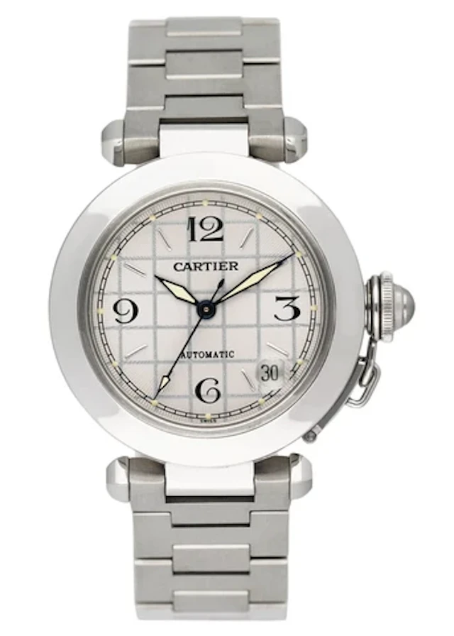 Cartier Pasha W31023M7 Silver Dial Steel Watch