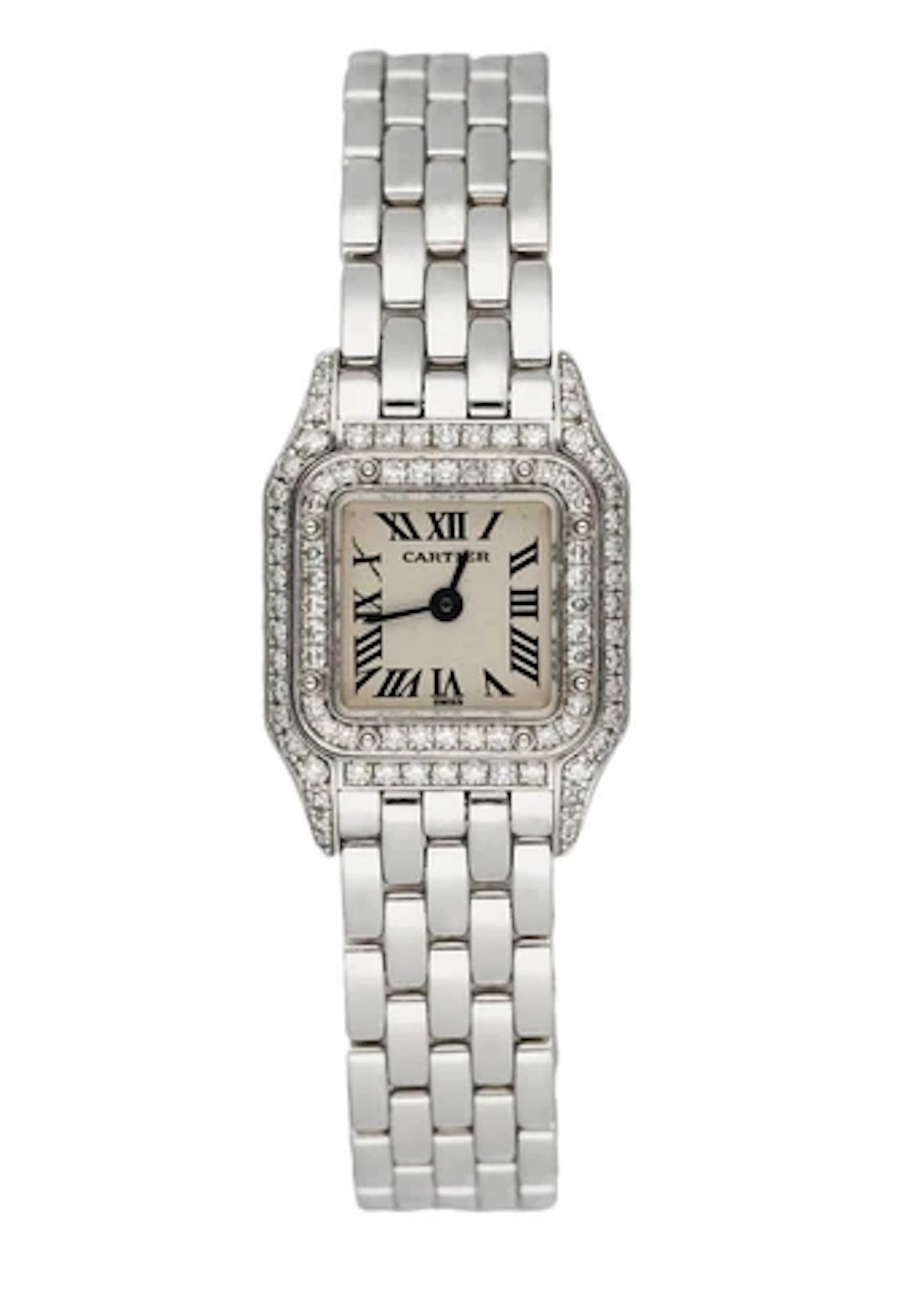 Cartier Panthere Mini 2363 18K White Gold & Diamond Set Ladies Watch