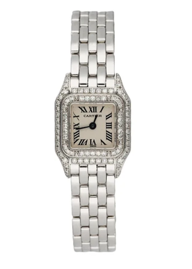 Cartier Panthere Mini 2363 18K White Gold & Diamond Set Ladies Watch