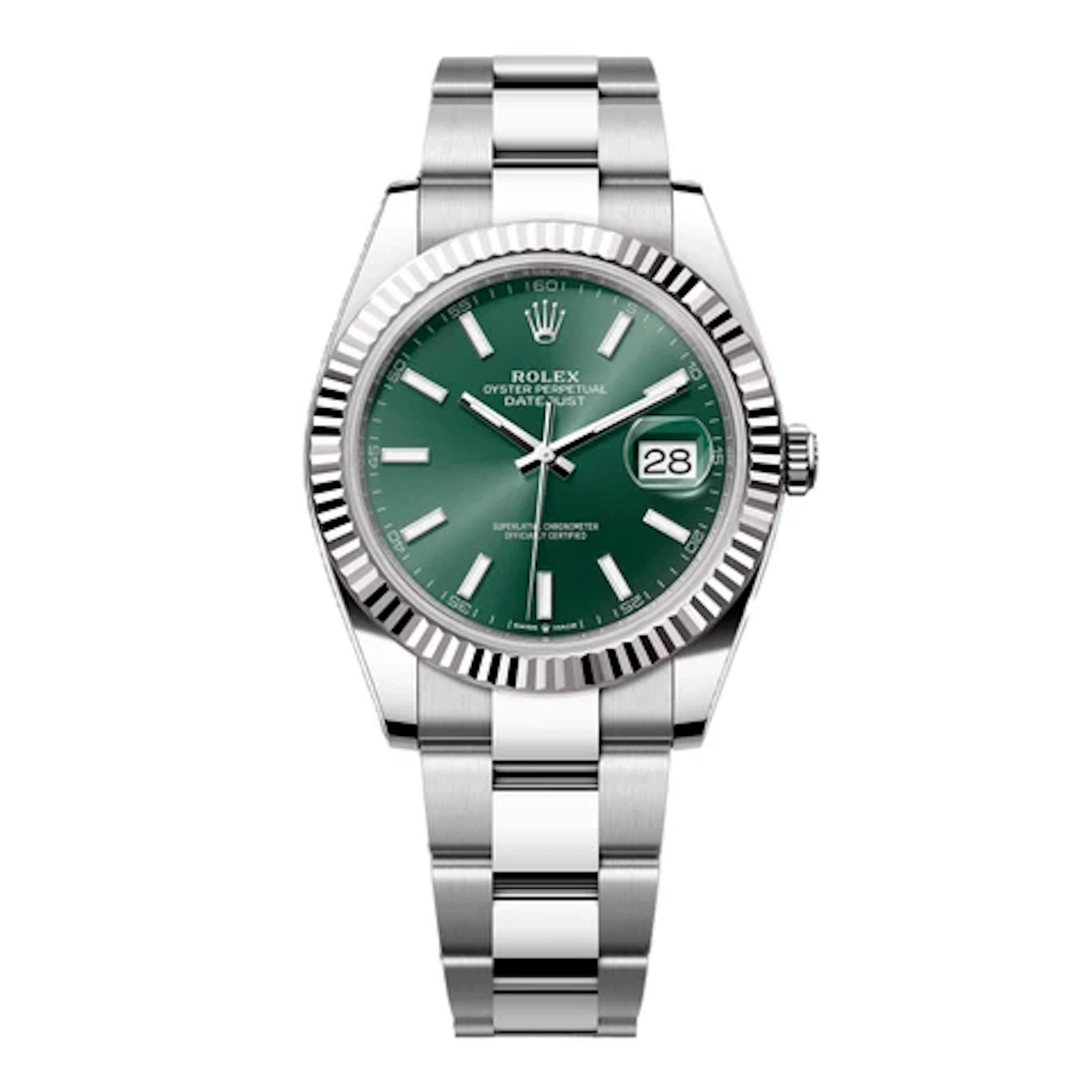 Rolex Datejust 41 126334 Green Dial Steel Mens Watch Box Papers
