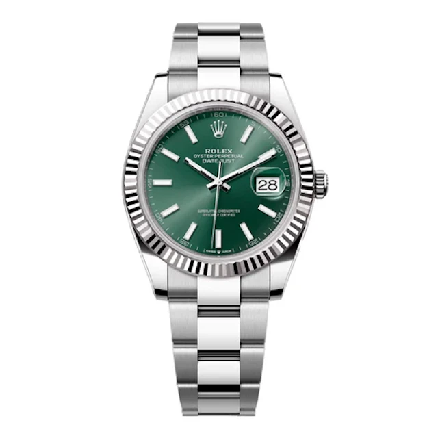 Rolex Datejust 41 126334 Green Dial Steel Mens Watch Box Papers