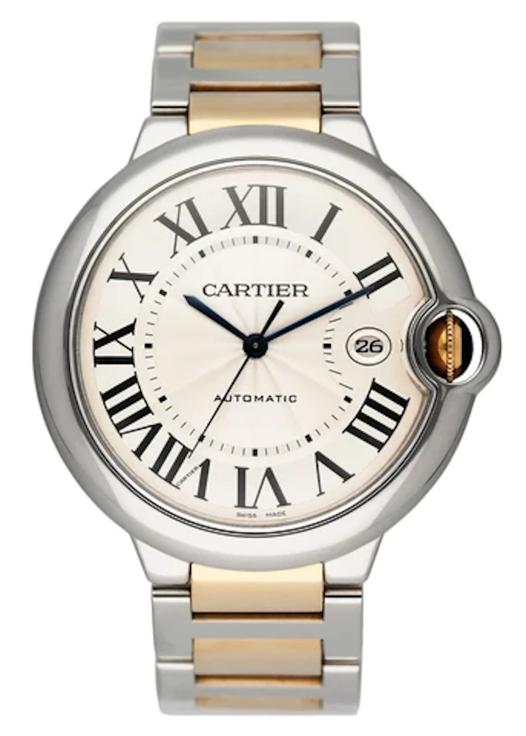 Cartier Ballon Bleu W69009Z3 Silver Dial Two-Tone Mens Watch Box Papers