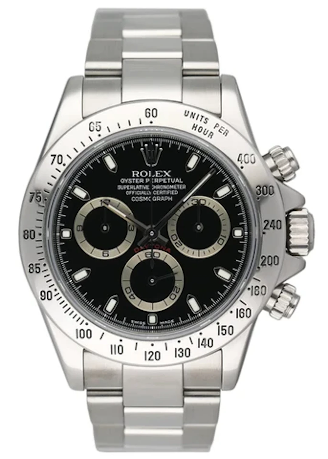 Rolex Daytona 116520 Black Dial Steel Mens Watch Box Papers