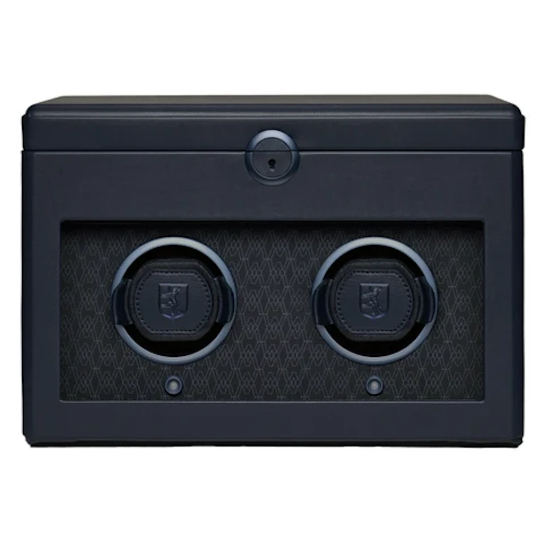Earth Double Watch Winder - Midnight Blue