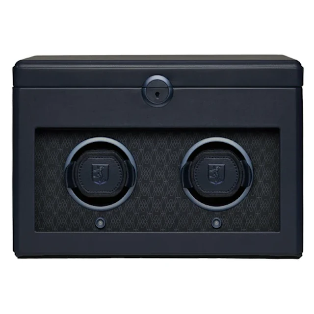 Earth Double Watch Winder - Midnight Blue