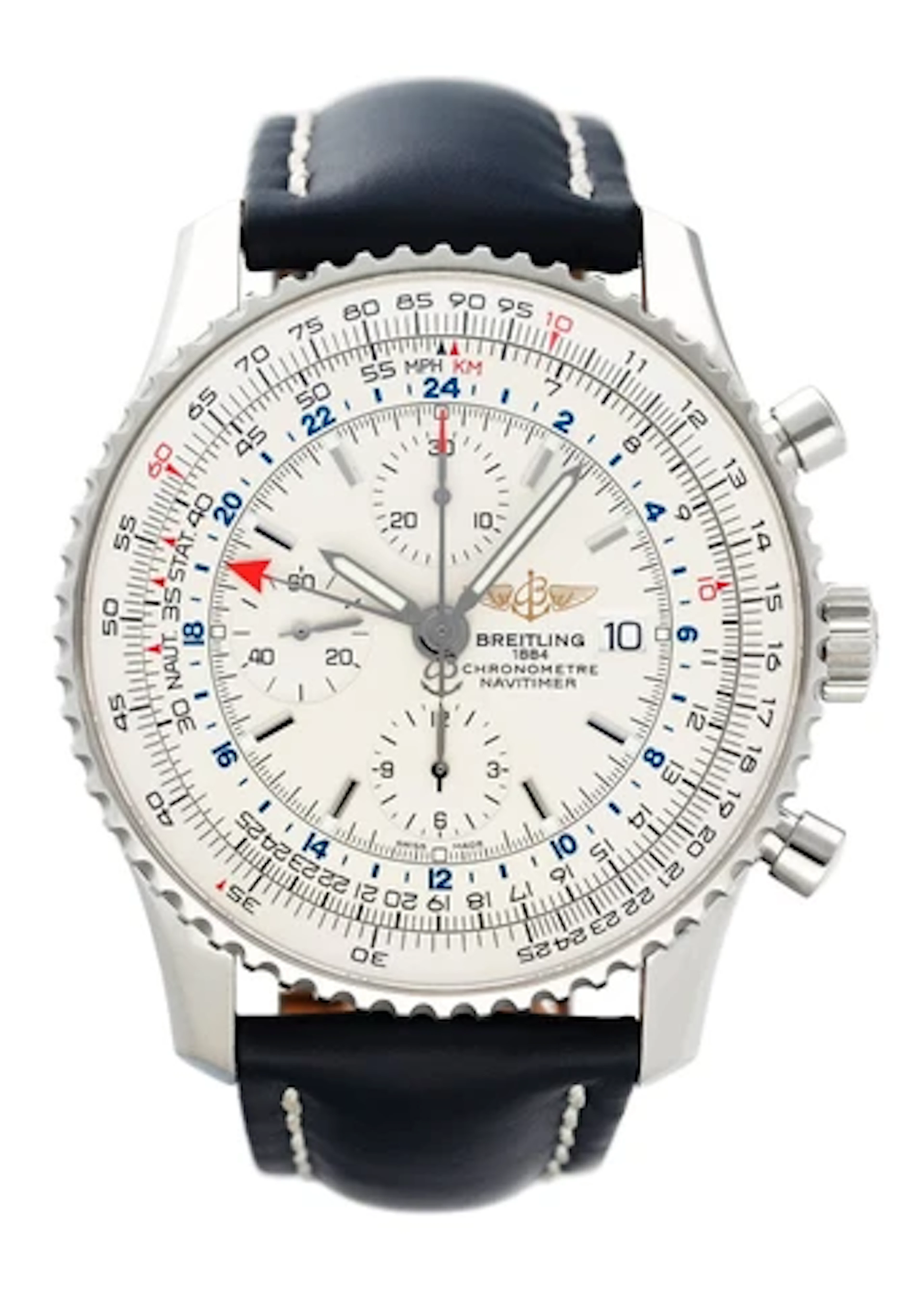 Breitling Navitimer World A24322 Mens Watch With Box