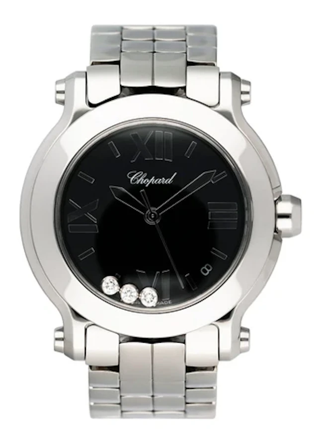 Chopard Happy Sport 278477-3014 Black Dial Ladies Watch Box Papers