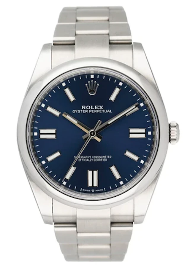 Rolex Oyster Perpetual 124300 Blue Dial Mens Watch Box Papers