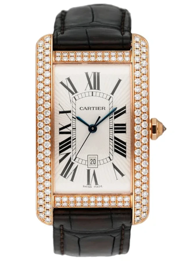 Cartier Tank Americaine Large WB704851 Diamond Watch Box Papers