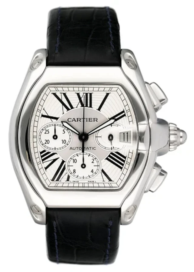Cartier Roadster W62019X6 Silver Dial Mens Watch