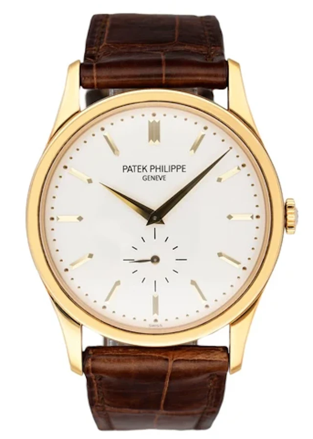 Patek Philippe Calatrava 5196J 18K Yellow Gold Mens Watch Box Papers