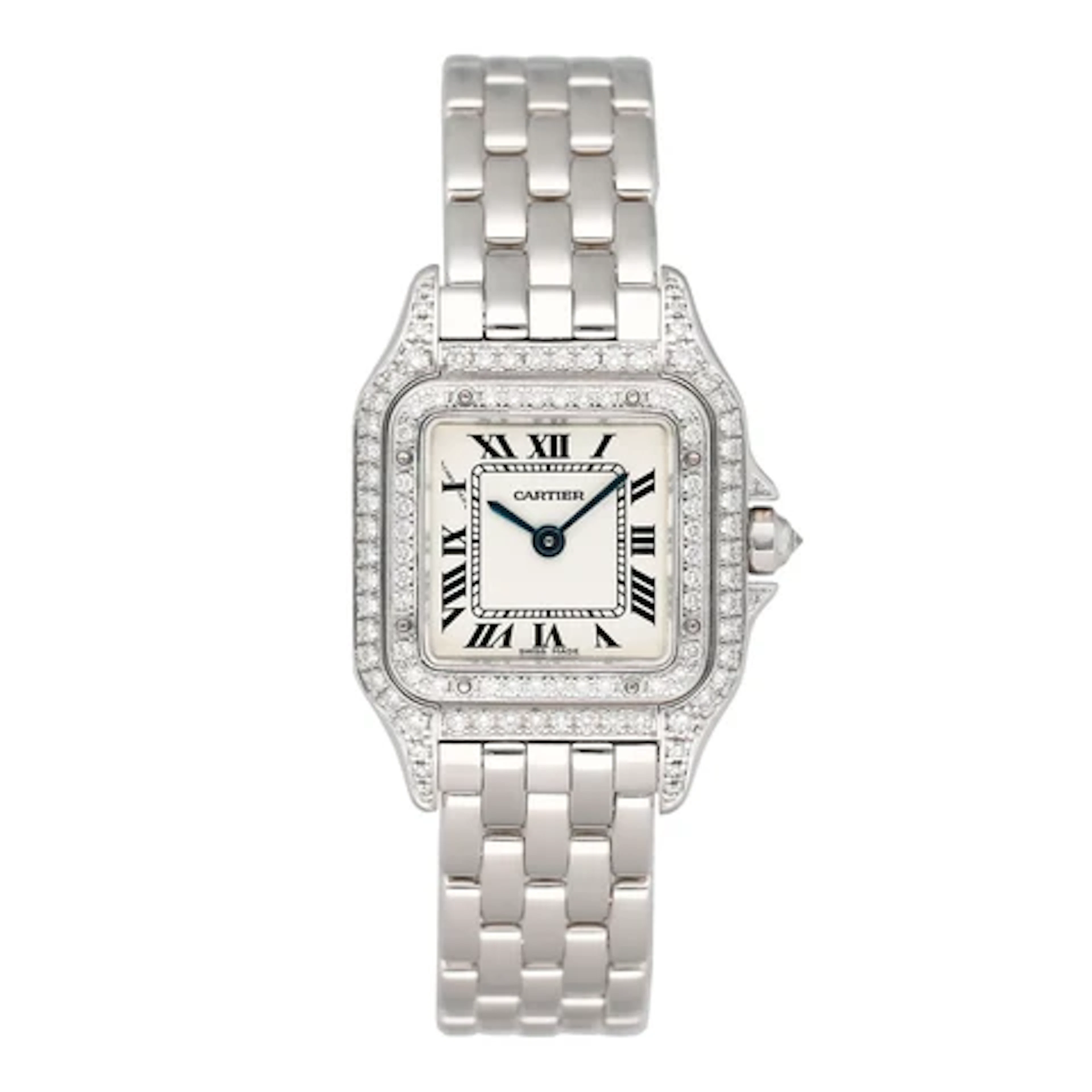 Cartier Panthere WF3118F3 18K White Gold Diamond Ladies Watch With