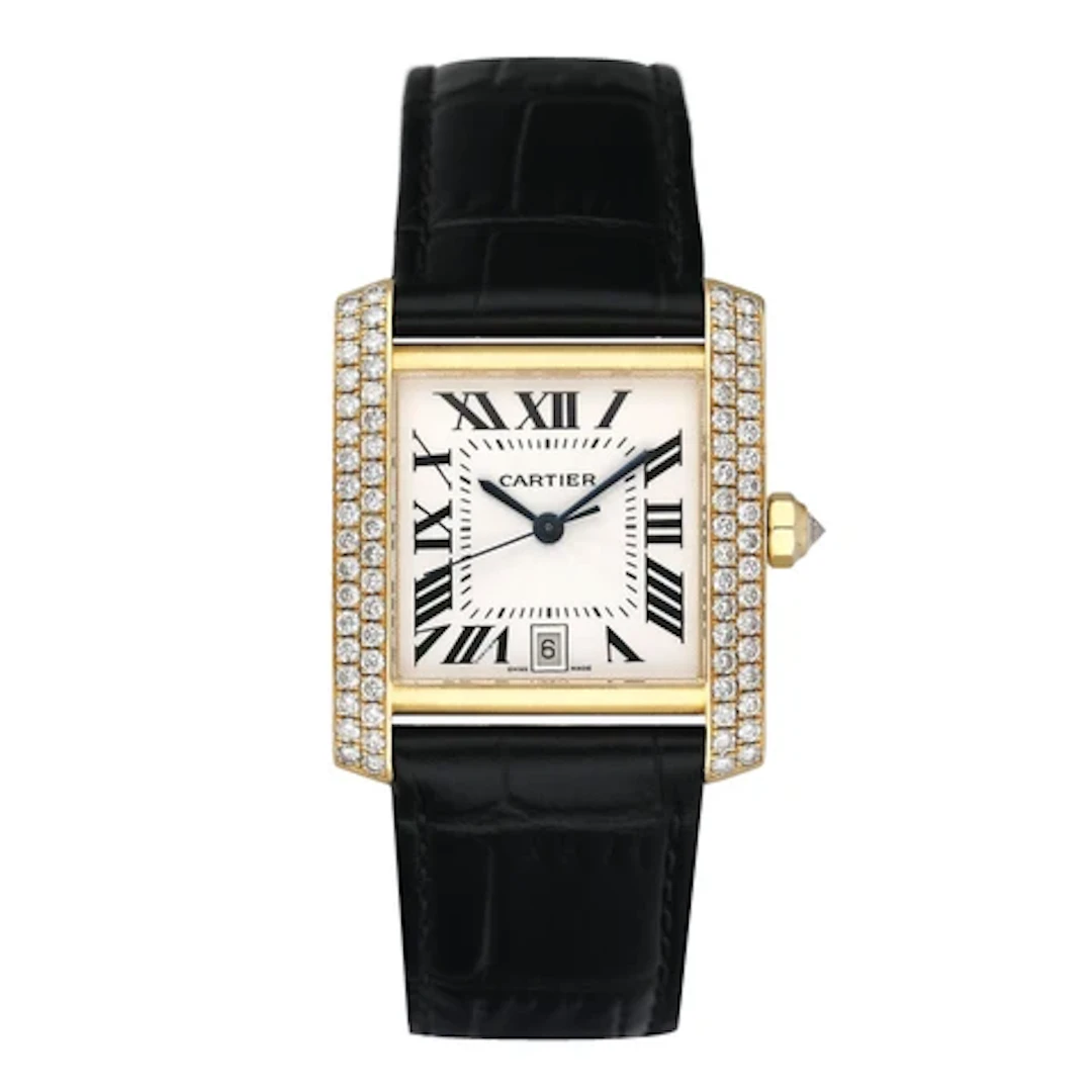 Cartier Tank Francaise WE101051 18K Yellow Gold Mens Watch