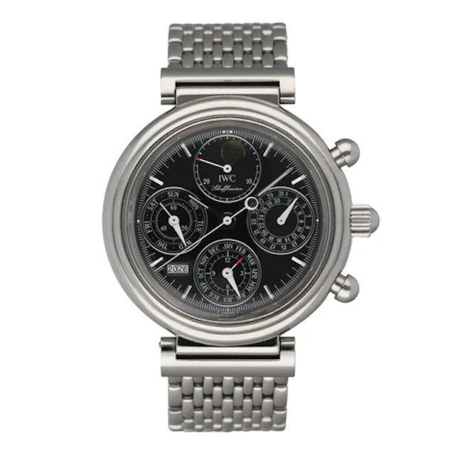 IWC Da Vinci Perpetual Calendar IW375034 Black Dial Mens Watch Box Papers
