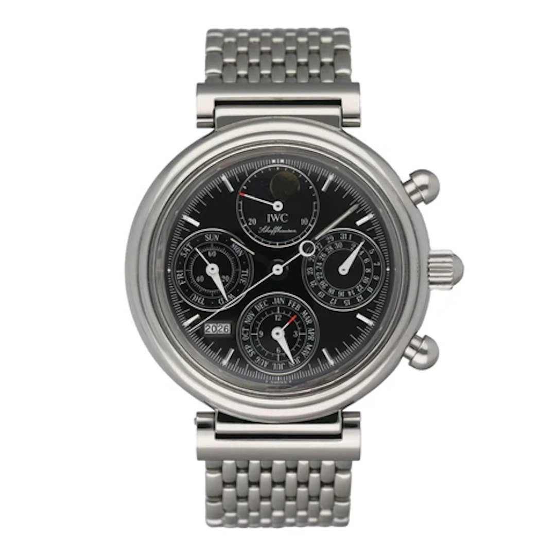 IWC Da Vinci Perpetual Calendar IW375034 Black Dial Mens Watch Box Papers