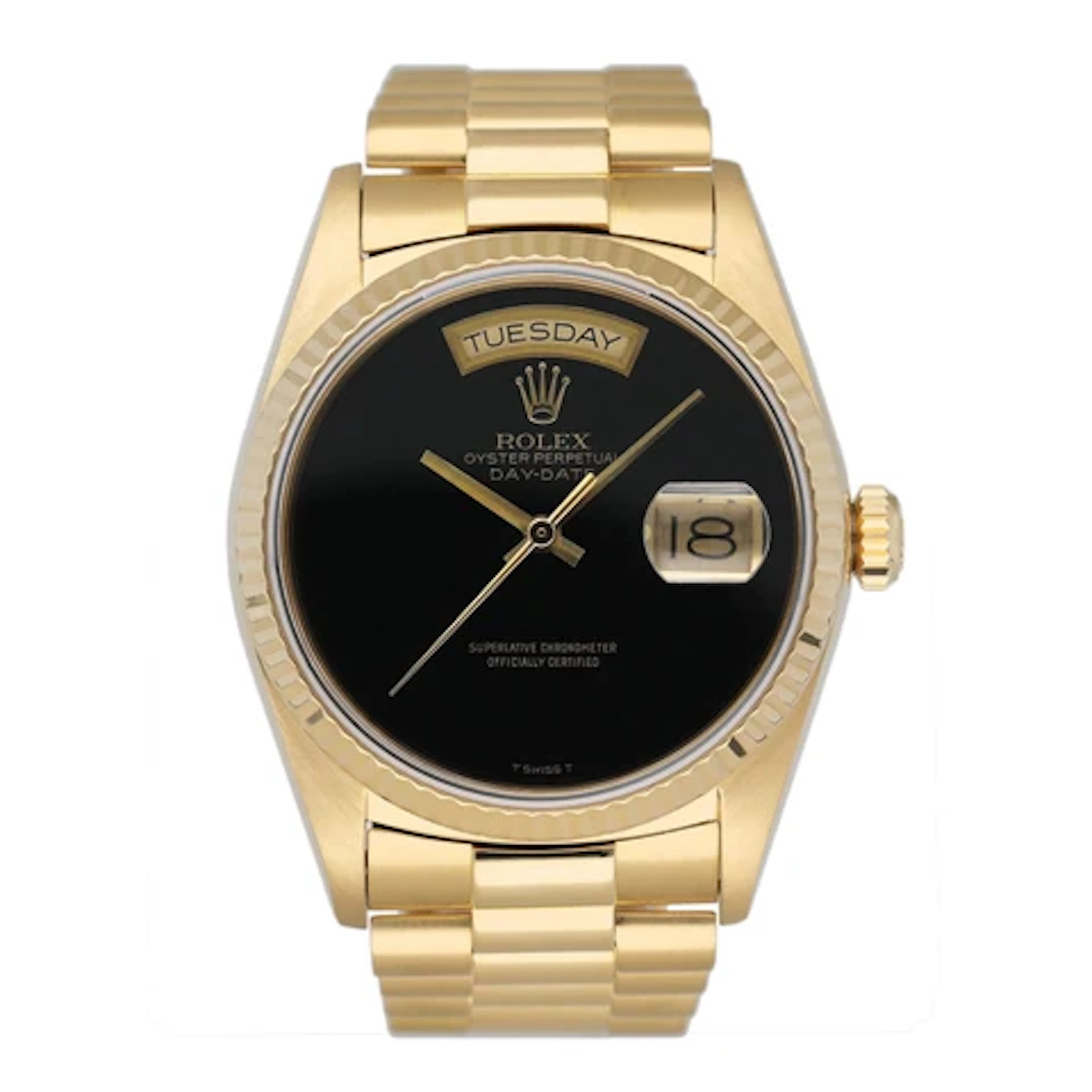 Rolex Day Date 18038 Onyx Dial Mens Watch Box Papers