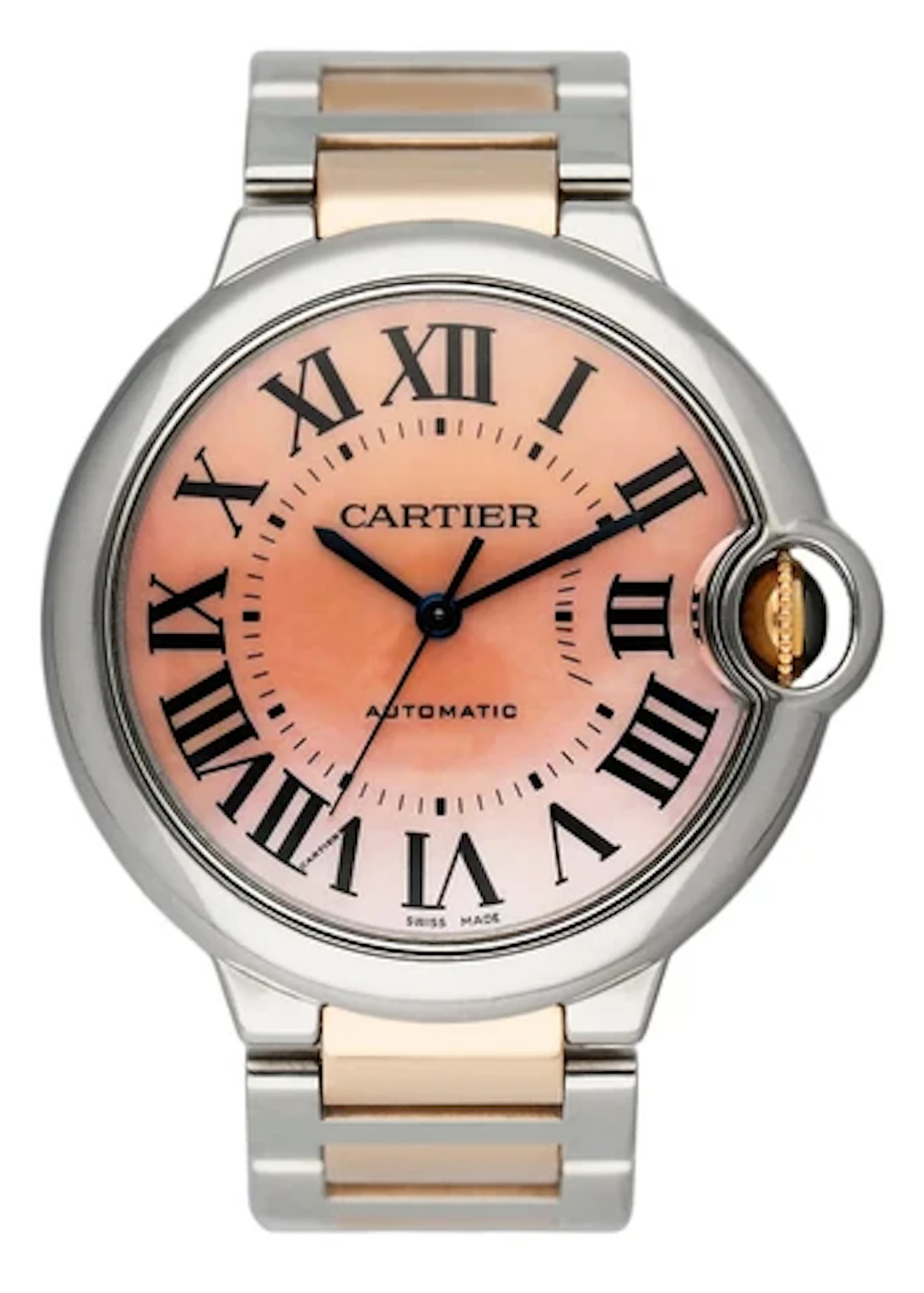 Cartier Ballon Bleu W6920033 MOP Two-Tone Rose Gold Ladies Watch Box Papers