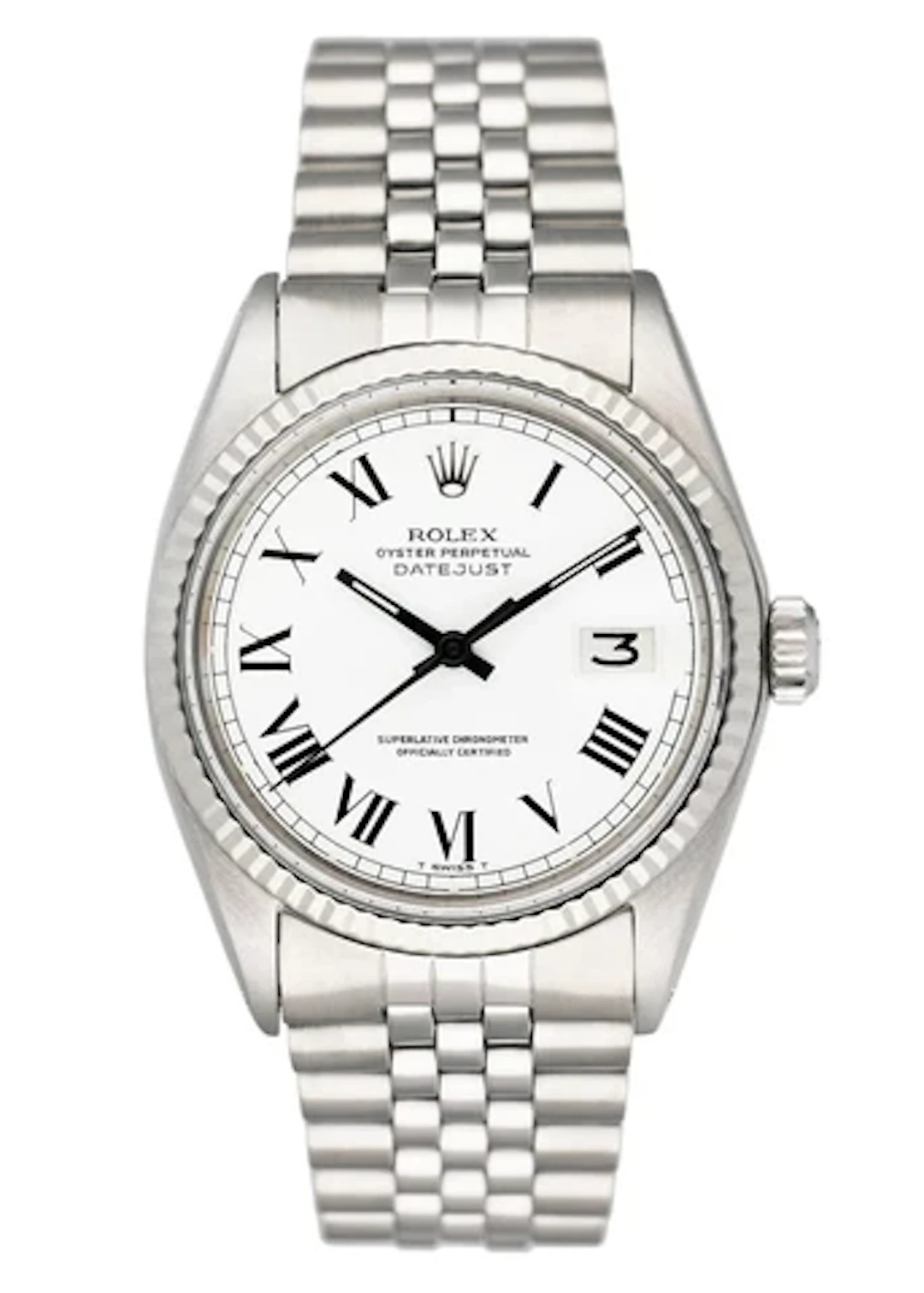 Rolex Datejust 1601 White Dial Mens Watch