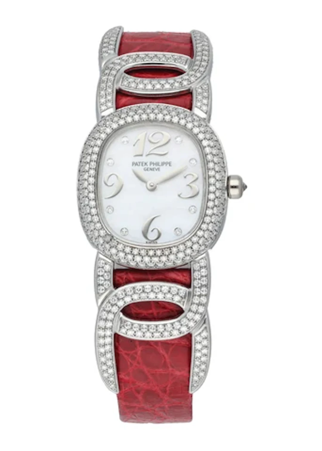 Patek Philippe Ellipse 4832G MOP White Gold Diamond Ladies Watch