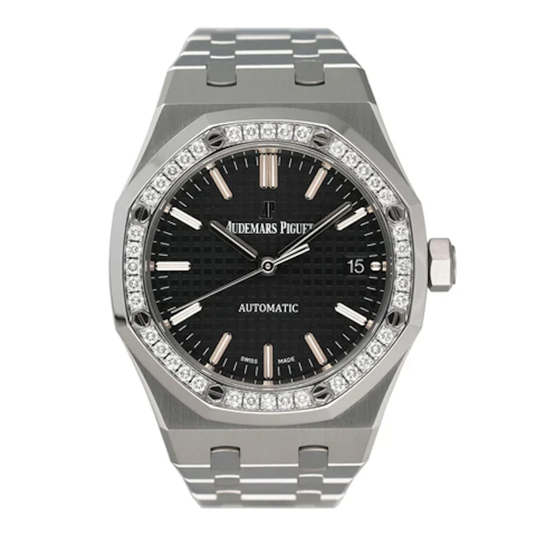 Audemars Piguet Royal Oak 15451ST Diamond Black Dial Ladies Watch