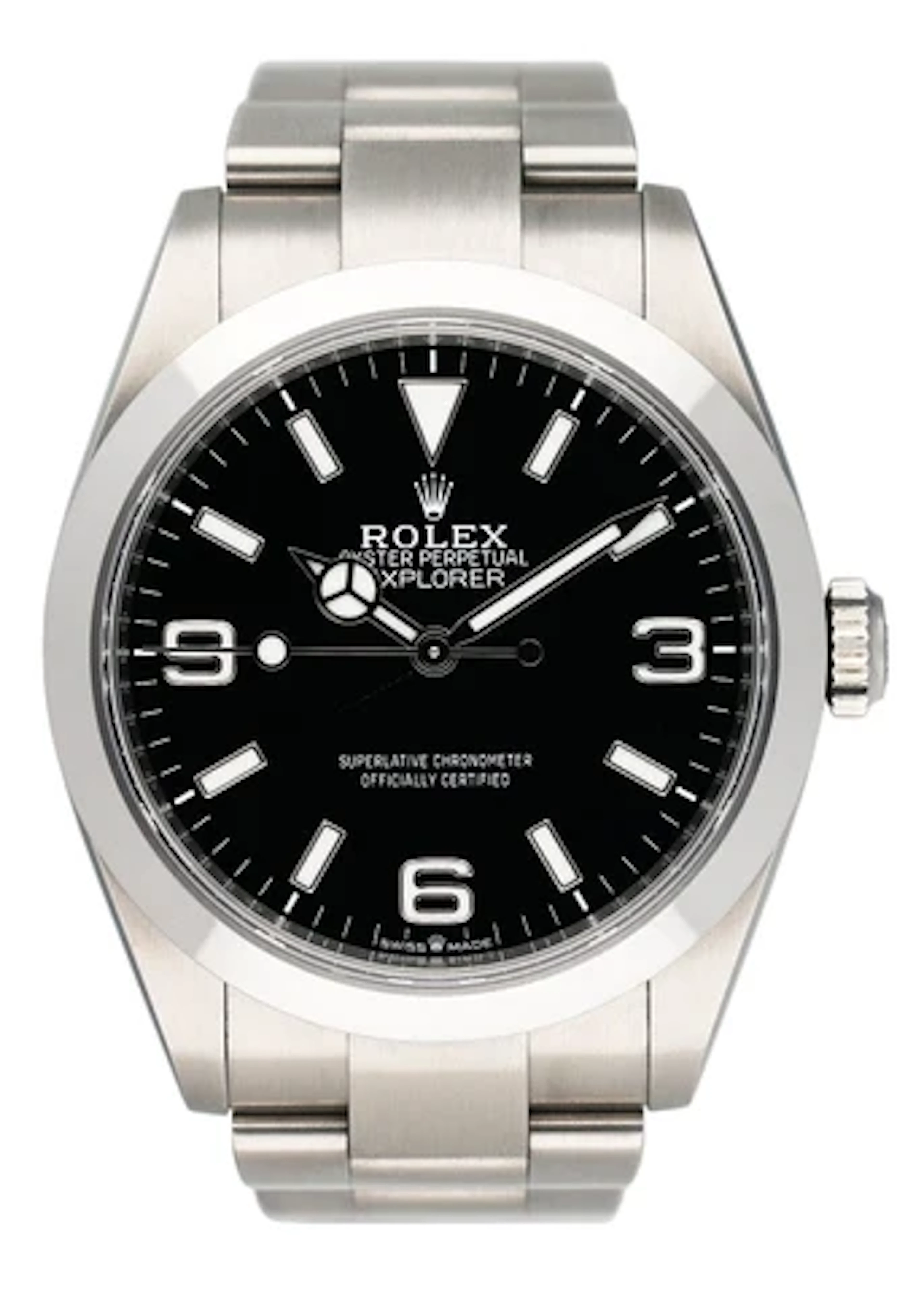 Rolex Explorer 40 224270 Black Dial Steel Mens Watch Box Papers