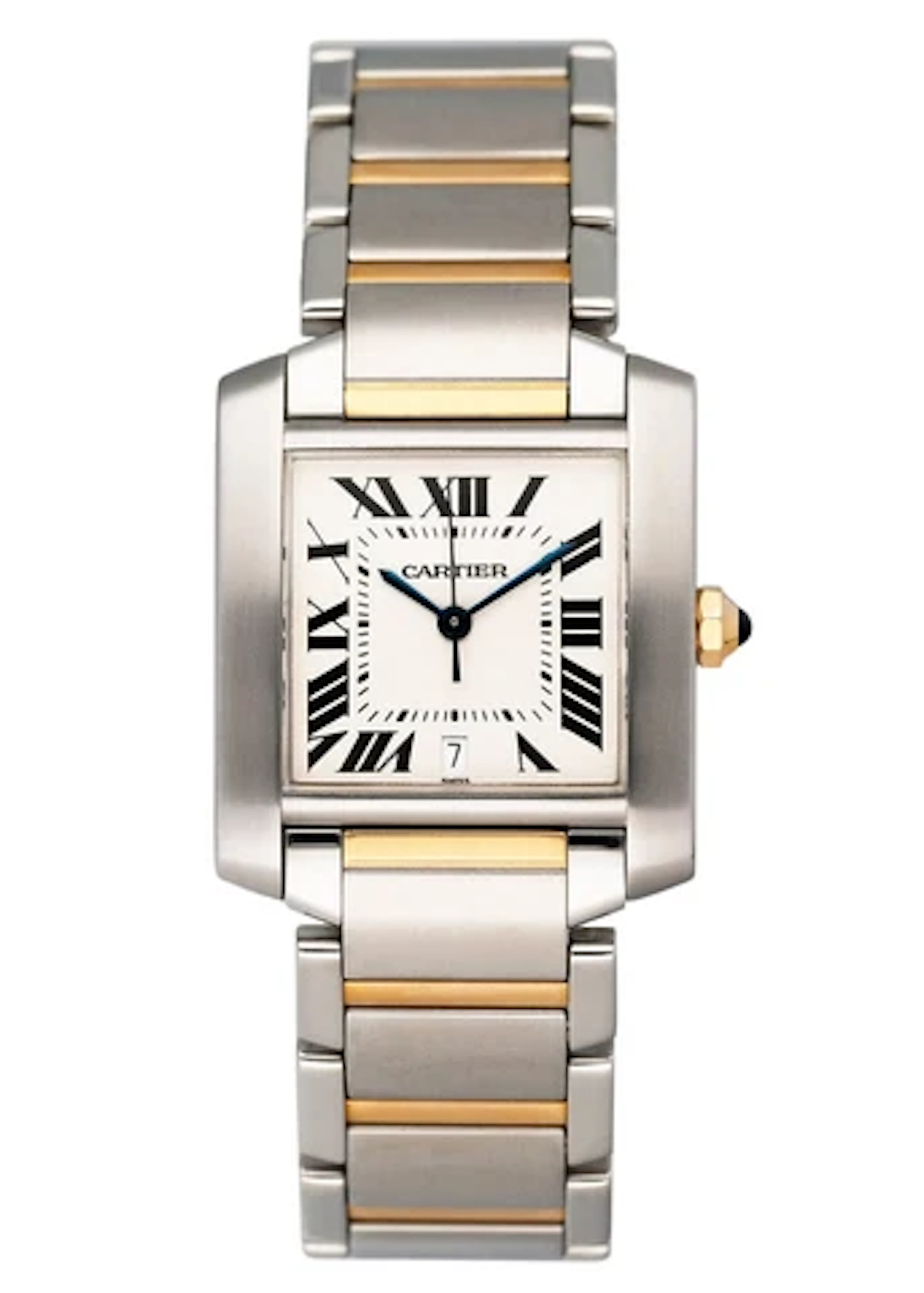 Cartier Tank Francaise Large W51005Q4 Two Tone Mens Watch Box Papers