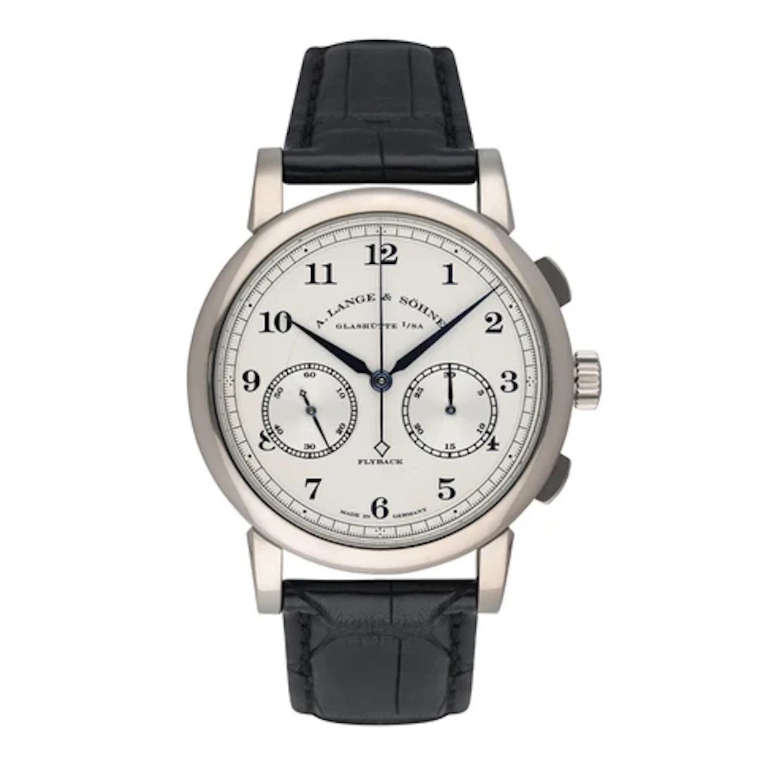 A. Lange & Sohne 1815 CHRONOGRAPH 402.026 18K White Gold Mens Watch Box Papers