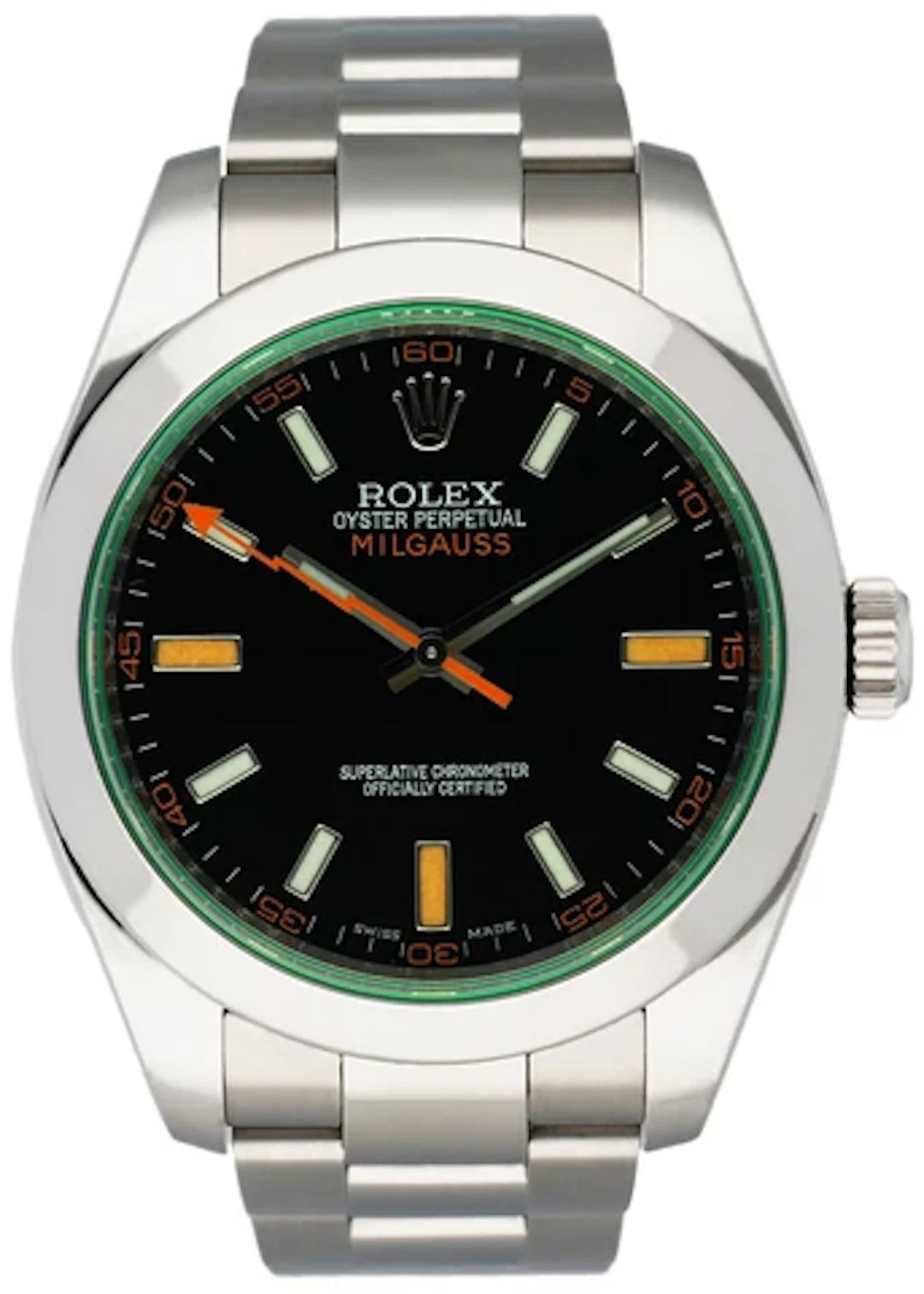 Rolex Milgauss 116400GV Black Dial Mens Watch