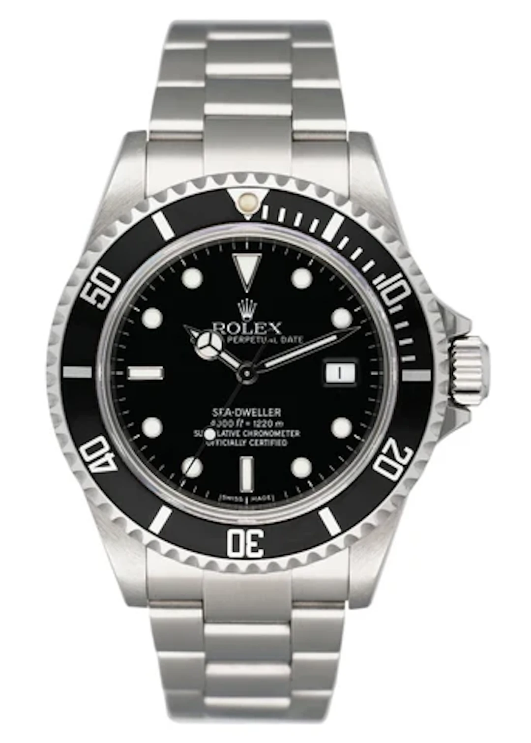 Rolex Sea Dweller 16600 Black Dial Steel Mens Watch Papers