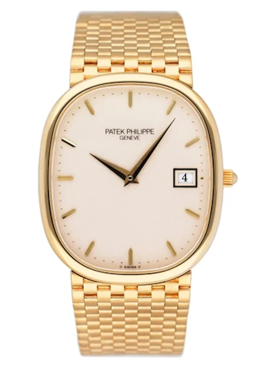 Patek Philippe Ellipse 3747/1 Cream Dial 18K Yellow Gold Mens Watch