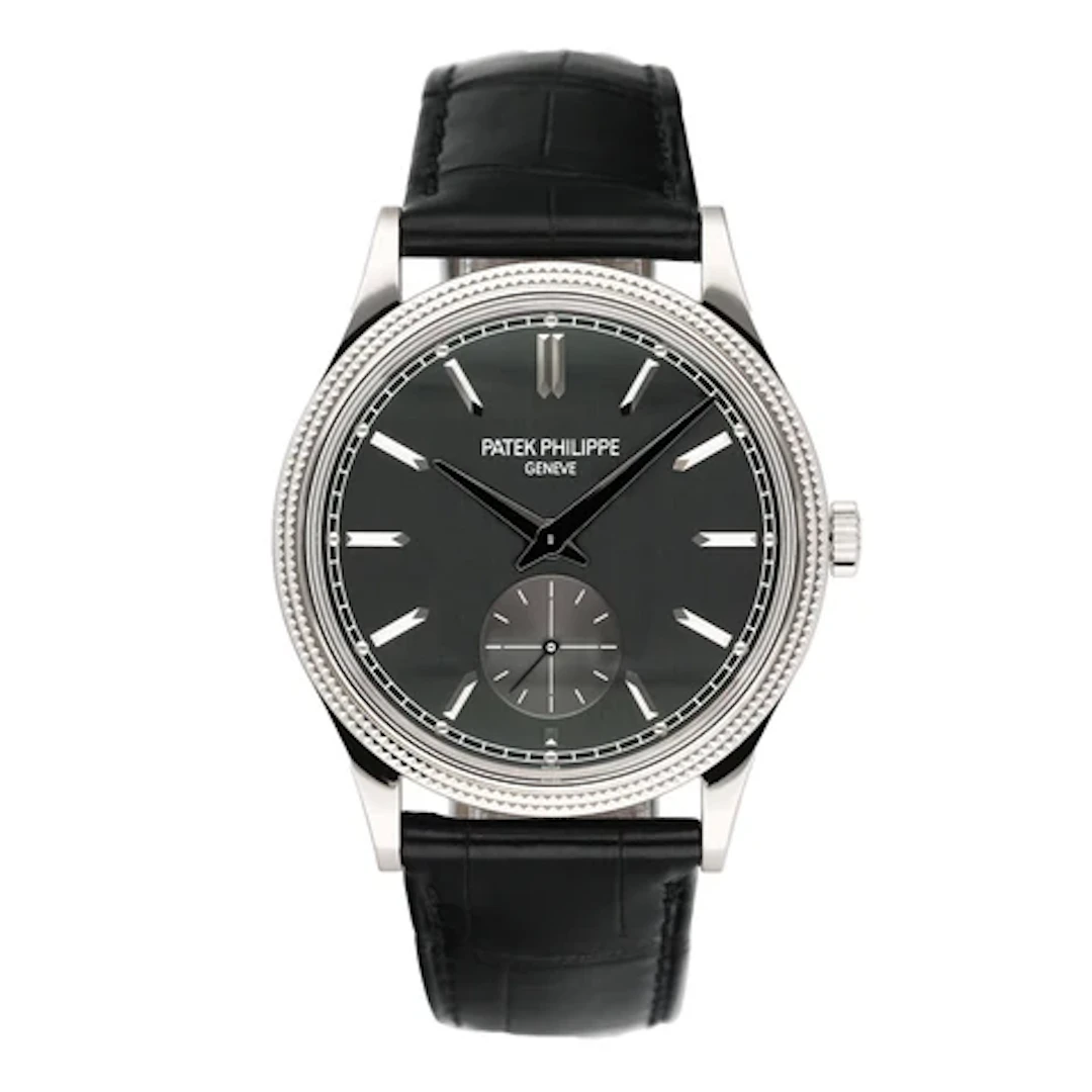 Patek Philippe Calatrava 6119G Charcoal Gray Dial Mens Watch Box Papers