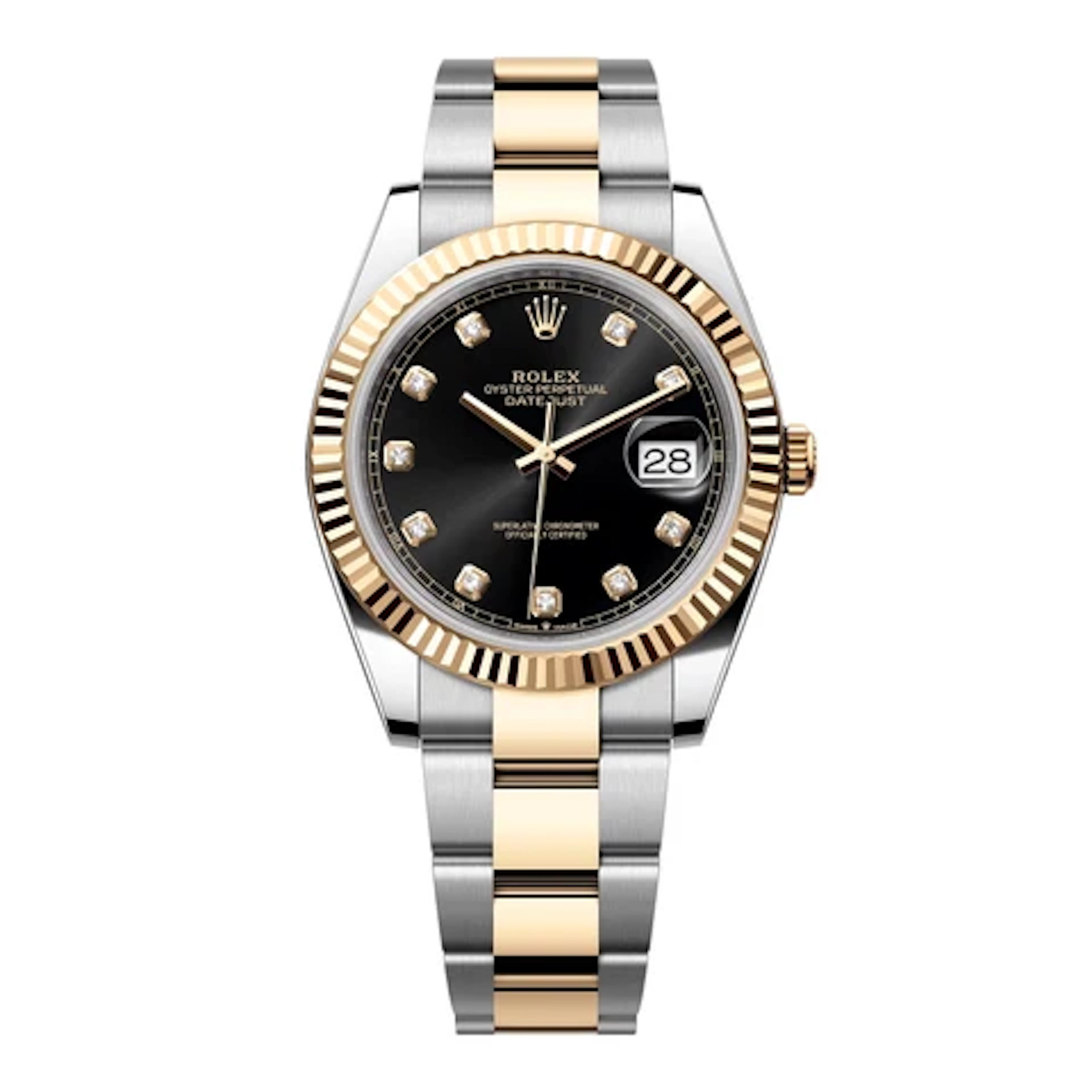 Rolex Datejust 41 126333 Diamond Black Dial Mens Watch Box Papers