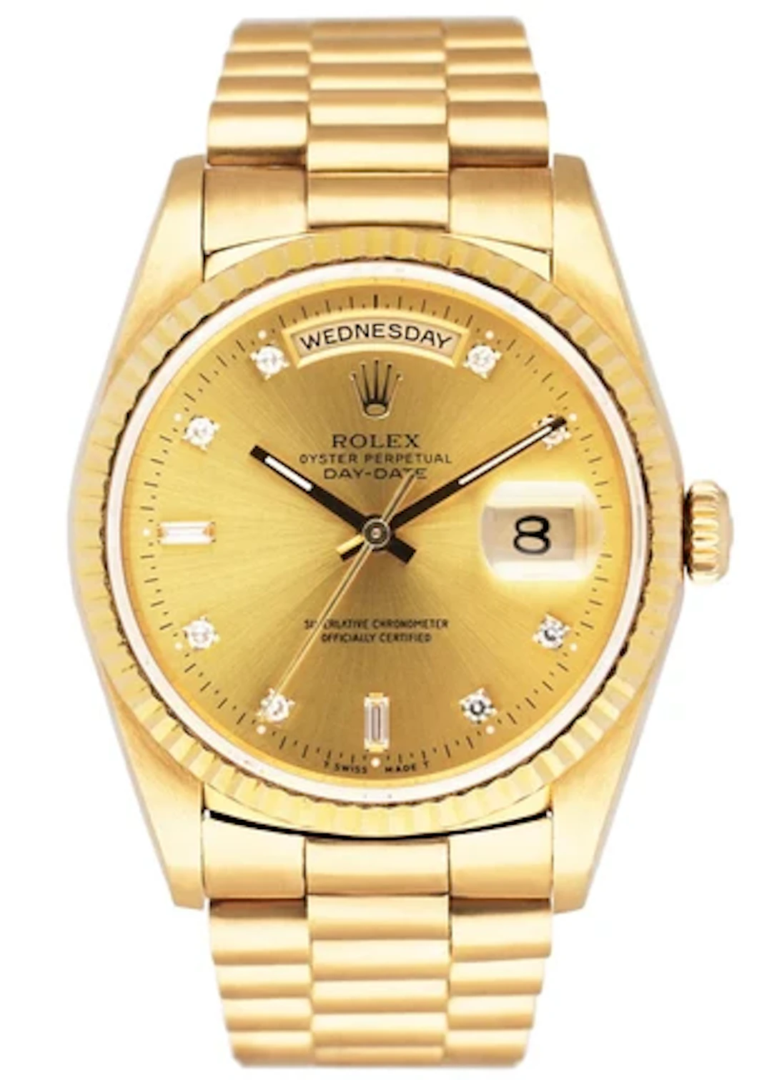 Rolex Day Date 18238 President Diamond Dial Mens Watch