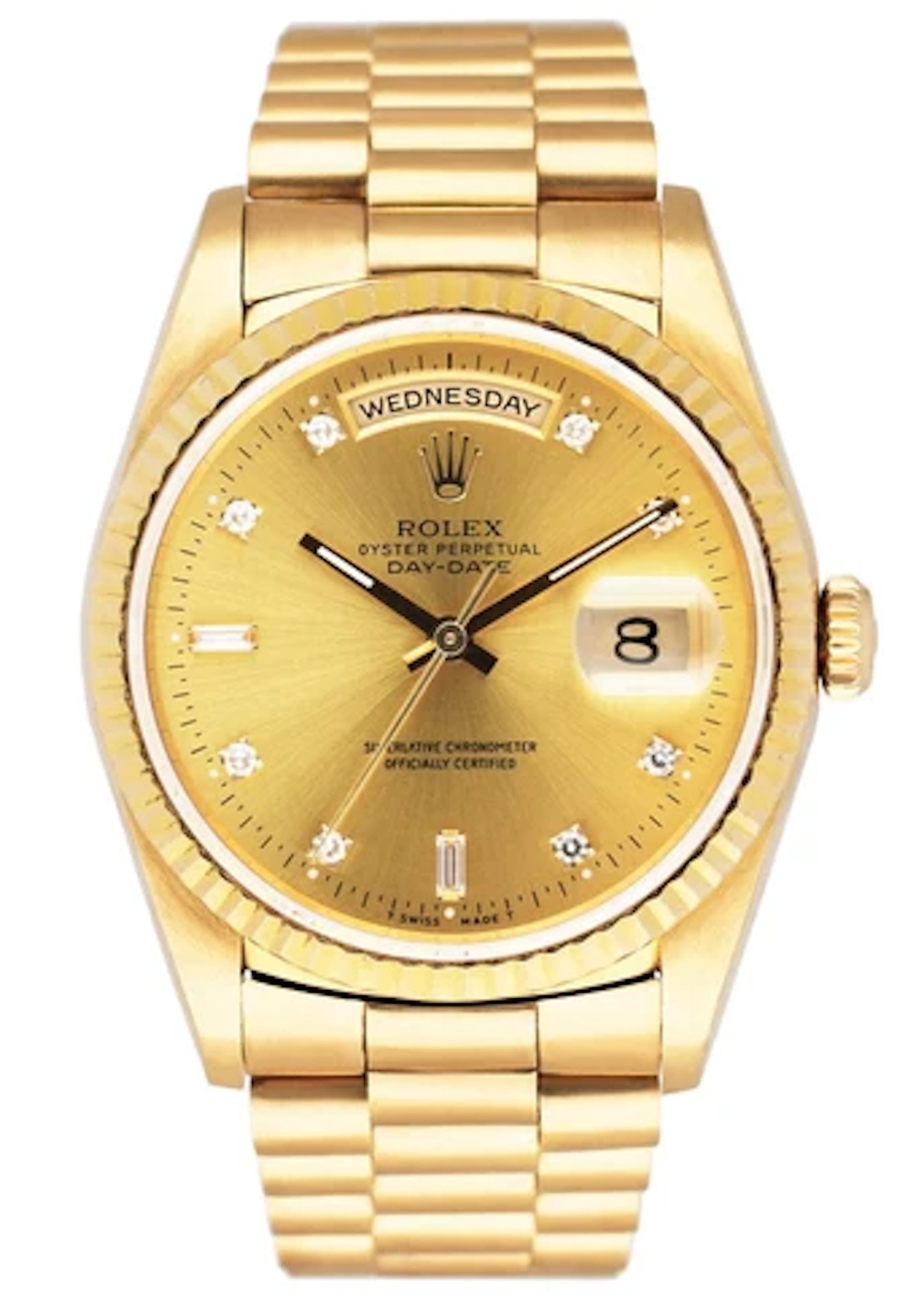 Rolex Day Date 18238 President Diamond Dial Mens Watch