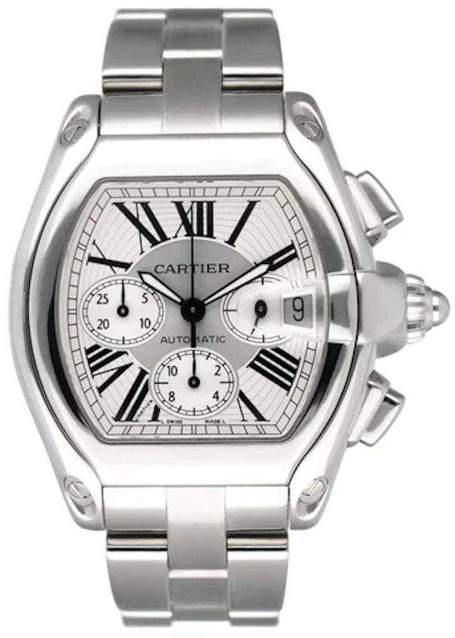 Cartier Roadster XL W62019X6 Sliver Dial Mens Watch