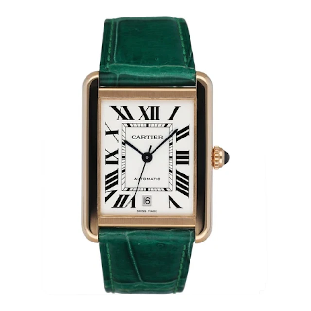 Cartier Tank Solo XL W5200026 18K Rose Gold Mens Watch Box Papers