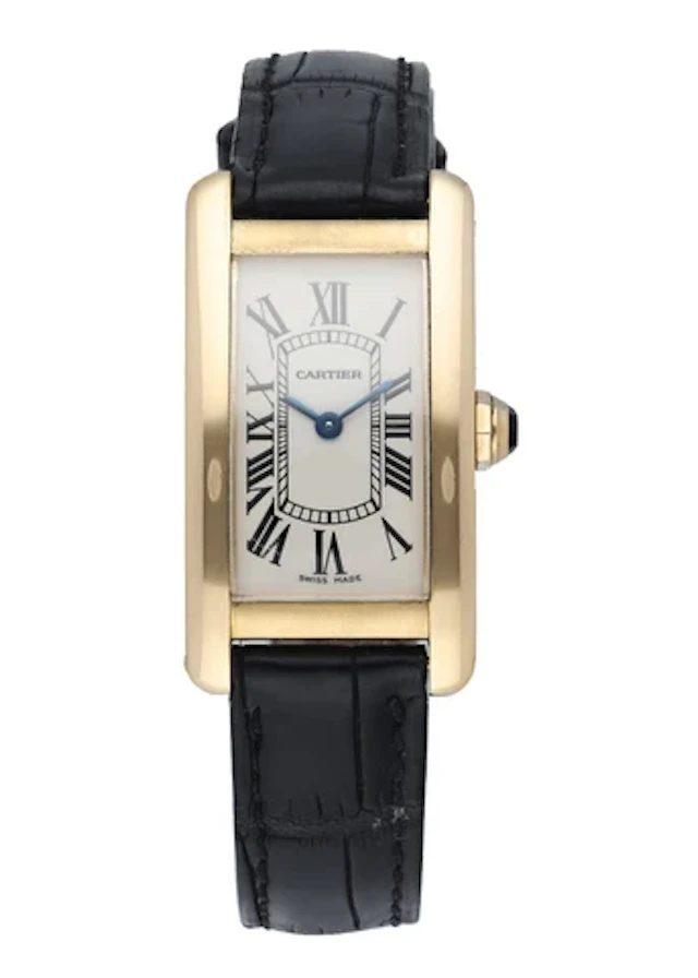 Cartier Tank Americaine 1710 18K Yellow Gold Ladies Watch