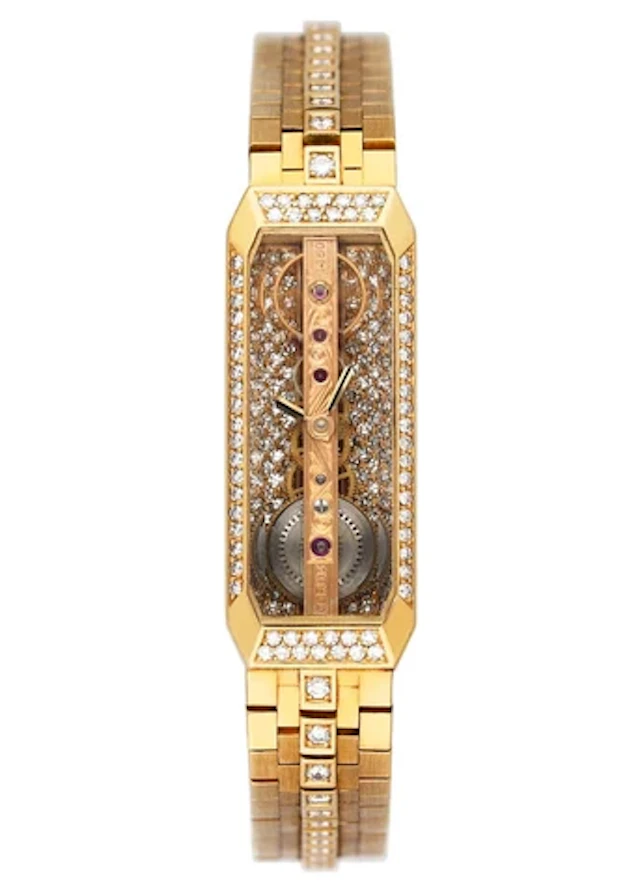 Corum Golden Bridge 13102H32 Diamond Yellow Gold Ladies Watch