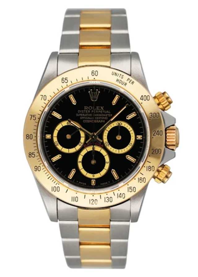 Rolex Daytona 16523 Zenith Black Dial "Inverted 6" Mens Watch Box Papers