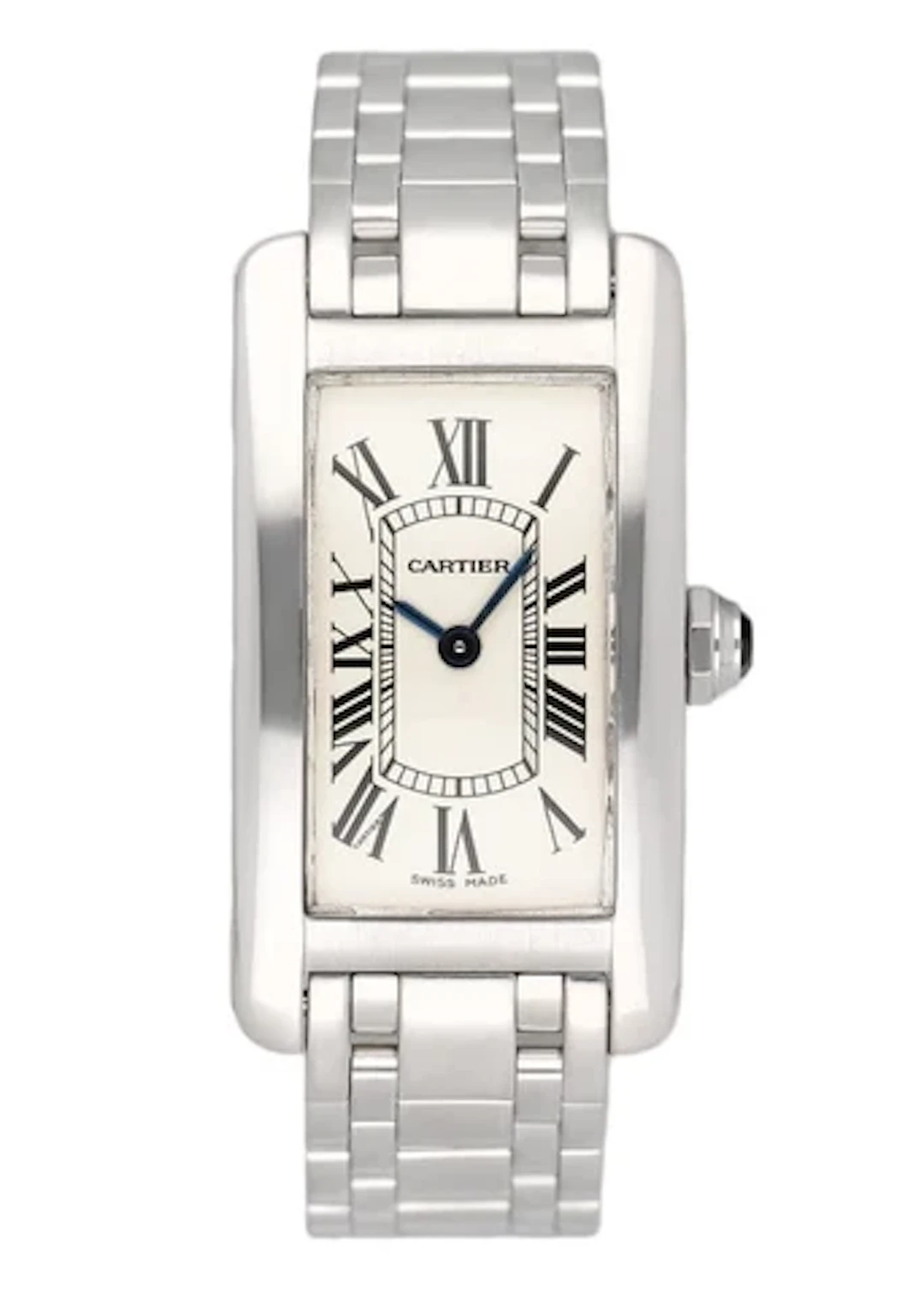 Cartier Tank Americaine Small W26019L1 White Gold Ladies Watch